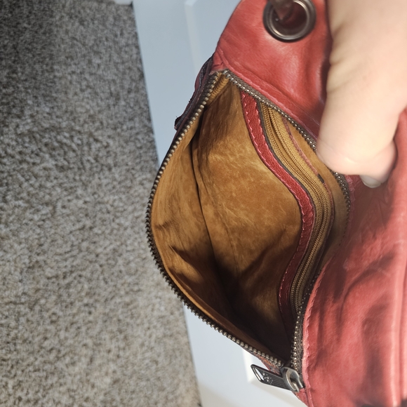 Patricia Nash Francesca Red Leather Crossbody Bag - Picture 6 of 14